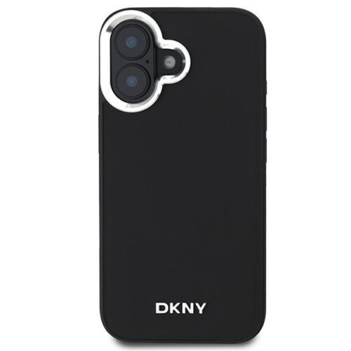 DKNY DKHMP16SPSCMCLK Plain Silver Logo MagSafe keménytok iPhone 16 - fekete - Image 2