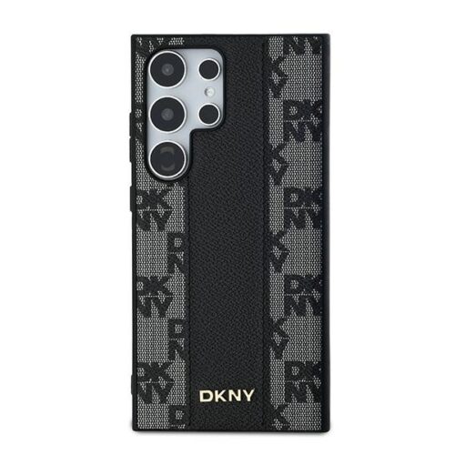 DKNY DKHMS24LPCPVSLK Leather Checkered Mono Pattern MagSafe-kompatibilis tok Samsung Galaxy S24 Ultra - fekete - Image 2
