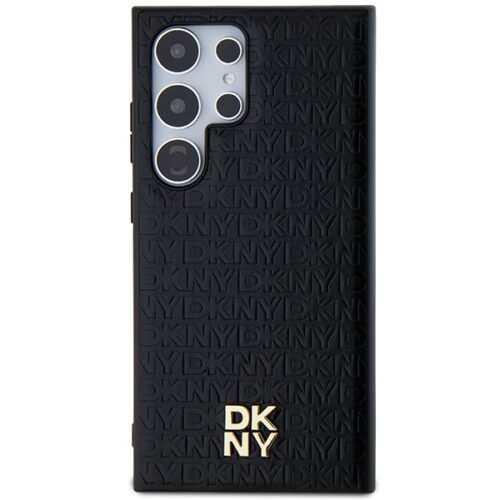 DKNY DKHMS24LPSHRPSK Leather Pattern Metal Logo MagSafe-kompatibilis tok Samsung Galaxy S24 Ultra - fekete - Image 2