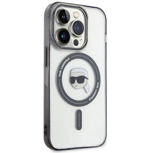 Eredeti előlap KARL LAGERFELD KLHMP15LHKHNOTK iPhone 15 PRO (Karl Head + MAG / átlátszó) tok - Image 2