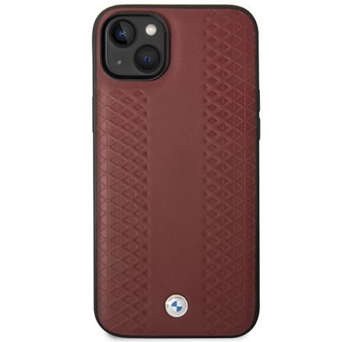Etui BMW BMHCP14S22RFGR iPhone 14 6.1" bordó bőr gyémántmintás bordó színben tok - Image 2