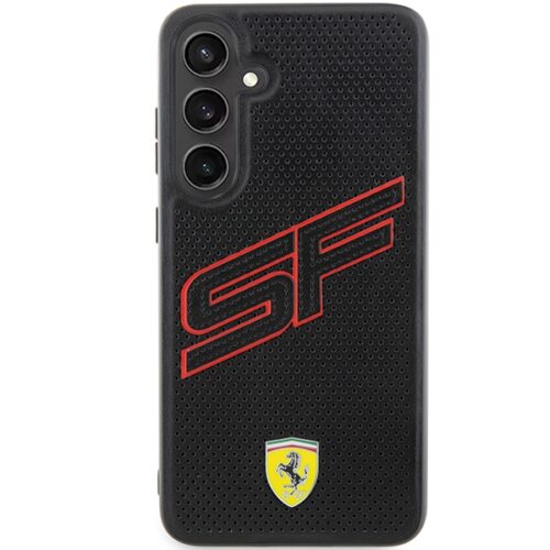 Ferrari FEHCS24SPINK Samsung S24 S921 fekete keménytok perforált - Image 2