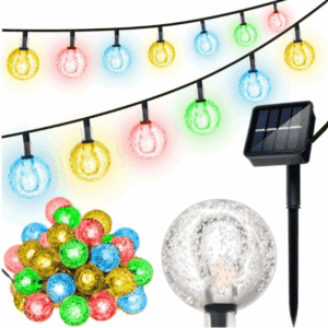 Gardlov 30 LED-es napelemes kerti fényfüzér – kültéri dekoráció teraszra