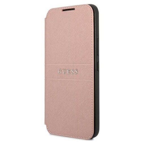 Guess GUBKS22MPSASBPI S22+ S906 rózsaszín Saffiano csíkos könyvtok