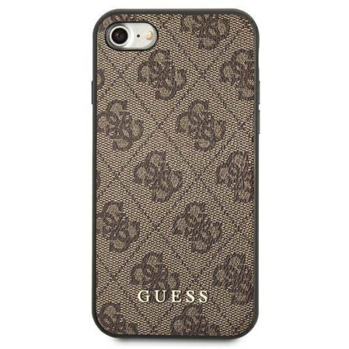 Guess GUHCI8G4GFBR iPhone SE 2022 / 2020 / 7 / 8 barna 4G fém arany logós keménytok - Image 2