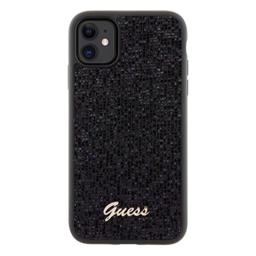 Guess GUHCN61PMSDGSK iPhone 11 6.1" fekete keménytok Disco Metal Script - Image 2