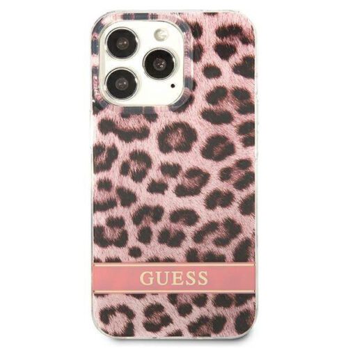 1" rózsaszín Leopard keménytok
