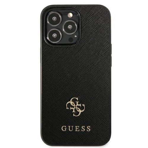 1" fekete Saffiano 4G kis fém logós keménytok