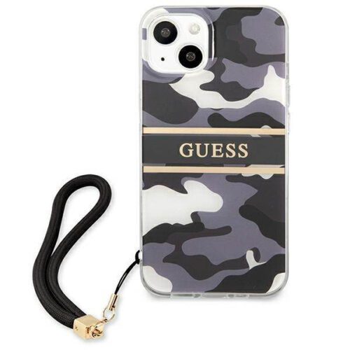 Guess GUHCP13MKCABBK iPhone 13 6.1" fekete keménytok terepszínű pánttal - Image 2