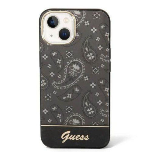Guess GUHCP14SHGBNHK iPhone 14 6.1" fekete keménytok Bandana paisley - Image 2