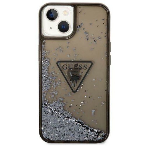 Guess GUHCP14SLFCTPK iPhone 14 6.1" fekete keménytok Liquid Glitter Palm kollekció - Image 2
