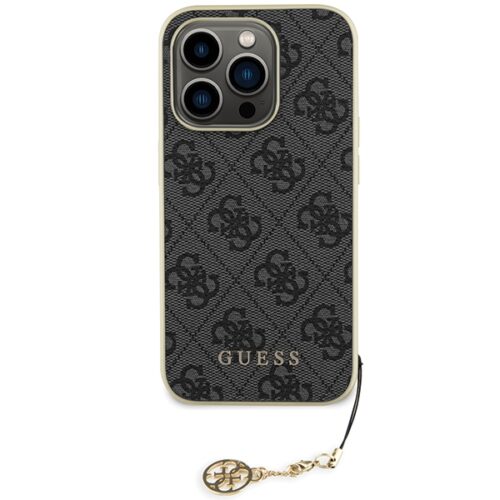 Guess GUHCP15LGF4GGR iPhone 15 Pro 6.1" szürke keménytok 4G Charms kollekció - Image 2