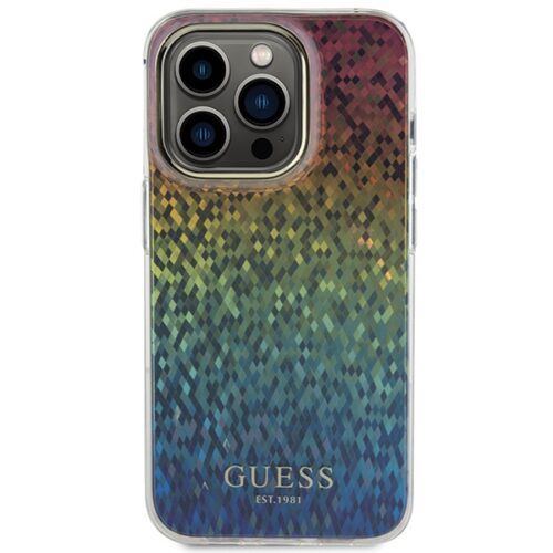 Guess GUHCP15LHDECMI iPhone 15 Pro 6.1" sokszínű keménytok IML Faceted Mirror Disco Iridescent tükör - Image 2