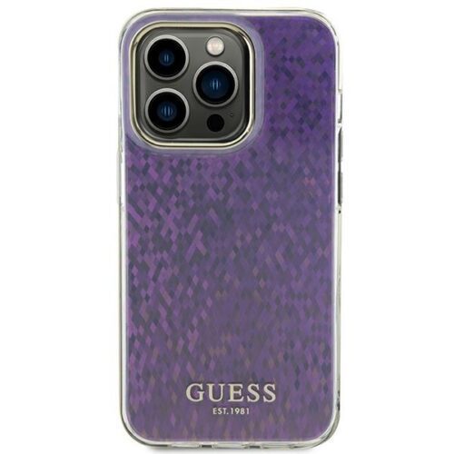 Guess GUHCP15LHDECMP iPhone 15 Pro 6.1" rózsaszín keménytok IML Faceted Mirror Disco Irizáló tükör - Image 2