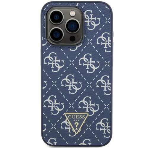 Guess GUHCP15LPG4GPB iPhone 15 Pro 6.1" kék keménytok 4G háromszög fém logóval - Image 2