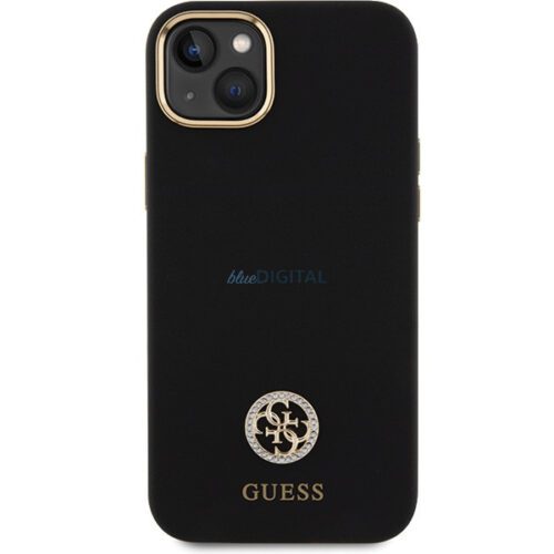 Guess GUHCP15M4DGPK iPhone 15 Plus 6.7" fekete keménytok szilikon logó Strass 4G - Image 2