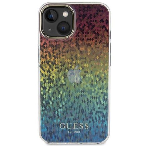 Guess GUHCP15SHDECMI iPhone 15 6.1" sokszínű keménytok IML Faceted Mirror Disco Iridescent - Image 2