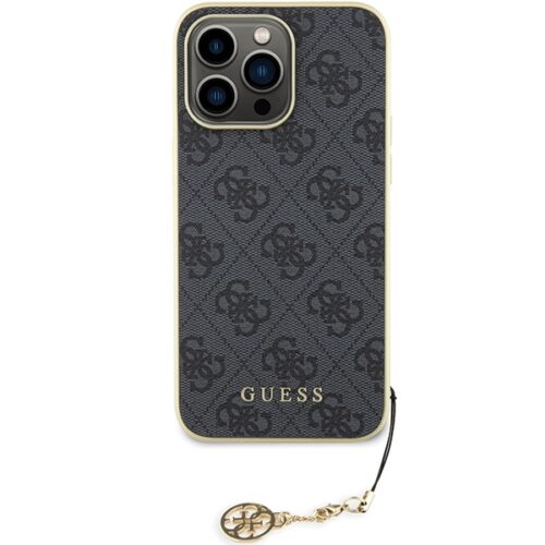 Guess GUHCP15XGF4GGR iPhone 15 Pro Max 6.7" szürke keménytok 4G Charms kollekció - Image 2