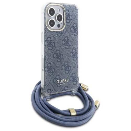 Guess GUHCP16LHC4SEB Crossbody Cord 4G Print keménytok iPhone 16 Pro - kék - Image 2