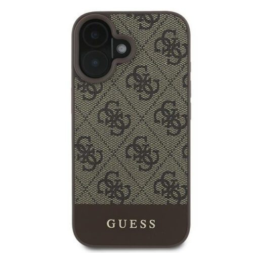 Guess GUHCP16MG4GLBR 4G Bottom Stripe keménytok iPhone 16 Plus - barna - Image 2