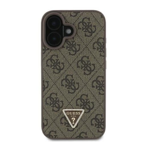 Guess GUHCP16SP4TDSCPW Leather Metal Logo Strass Crossbody keménytok iPhone 16 - barna - Image 2