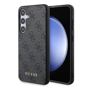 Guess GUHCS24SG4GFGR 4G Metal Gold Logo keménytok Samsung Galaxy S24 - fekete