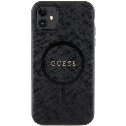 Guess GUHMN61PSAHMCK iPhone 11 6.1" fekete keménytok Saffiano MagSafe Saffiano - Image 2