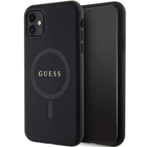 Guess GUHMN61PSAHMCK iPhone 11 6.1" fekete keménytok Saffiano MagSafe Saffiano