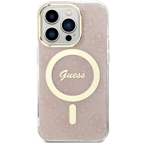 Guess GUHMP15LH4STP iPhone 15 Pro 6.1" rózsaszín keménytok IML 4G MagSafe - Image 2