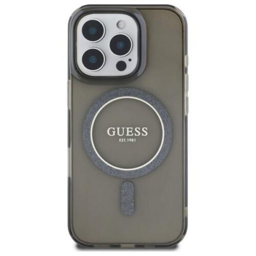 Guess GUHMP16LHFGEREK IML Glitter Circle MagSafe-kompatibilis keménytok iPhone 16 Pro - fekete - Image 2