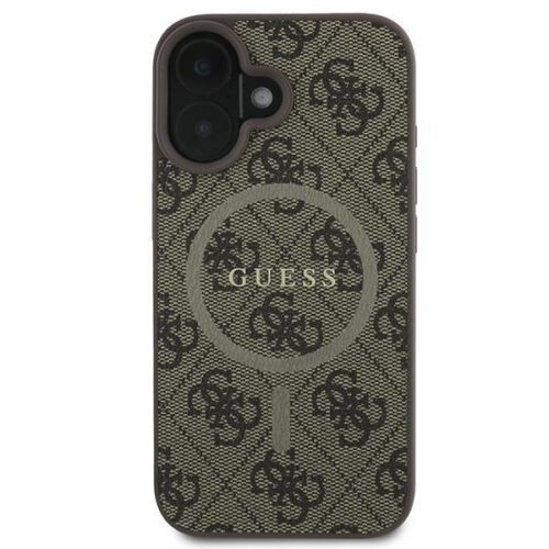 Guess GUHMP16MG4GFRW 4G Ring Classic Logo MagSafe keménytok iPhone 16 Plus - barna - Image 2