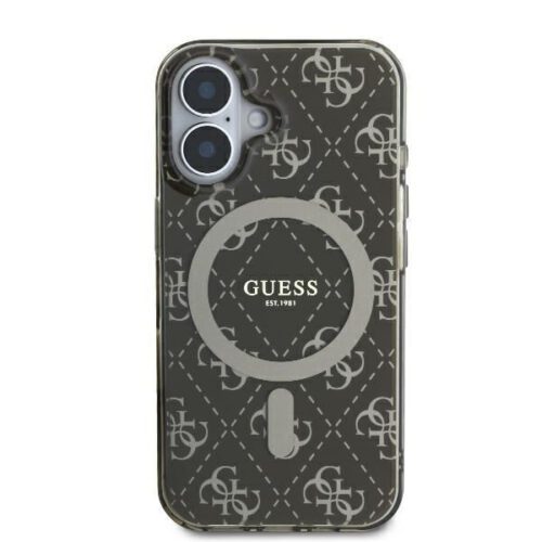 Guess GUHMP16MH4DTEW IML 4G Background MagSafe keménytok iPhone 16 Plus - barna - Image 2