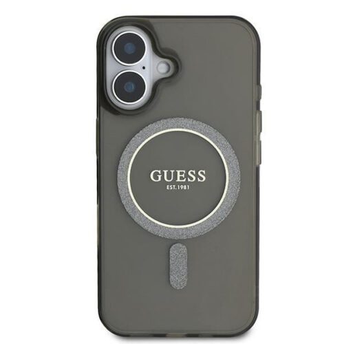 Guess GUHMP16SHFGEREK IML Glitter Circle MagSafe keménytok iPhone 16 - fekete - Image 2