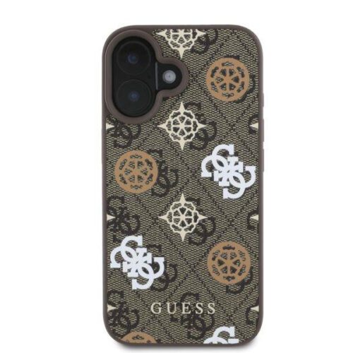 Guess GUHMP16SP4PWPW MagSafe PU Peony On 4G Background keménytok iPhone 16 - barna - Image 2