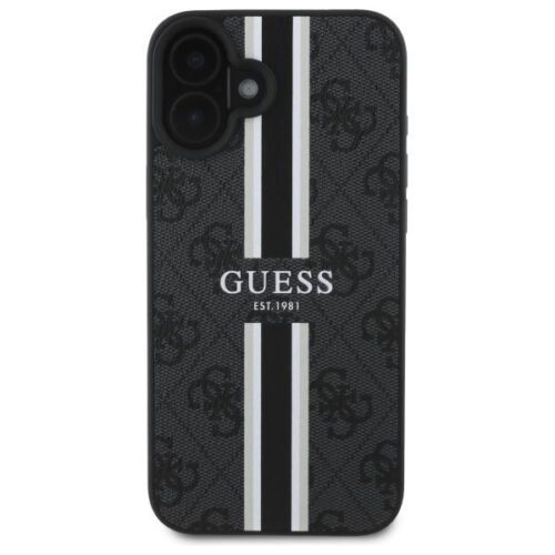 Guess GUHMP16SP4RPSK 4G Printed Stripes MagSafe-kompatibilis keménytok iPhone 16 - fekete - Image 2