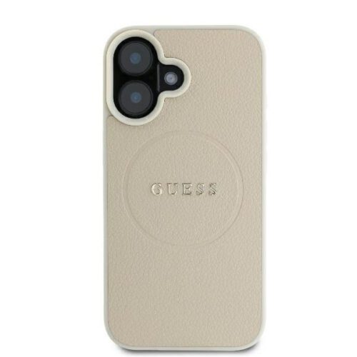 Guess GUHMP16SPGHSMME Grained Ring MagSafe keménytok iPhone 16 - bézs - Image 2