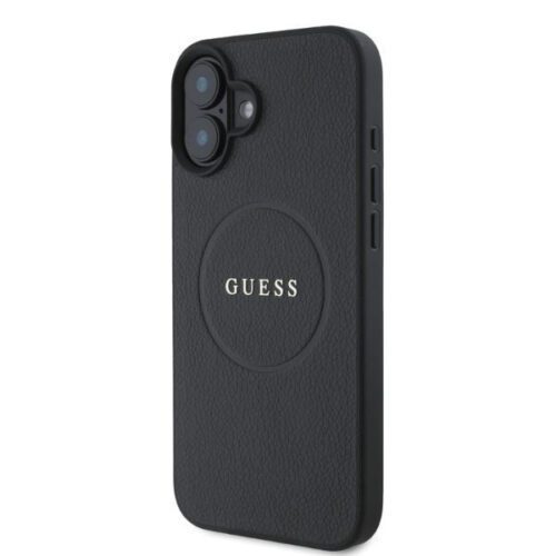 Guess GUHMP16SPGHSMMK Grained Gold Ring MagSafe keménytok iPhone 16 - fekete - Image 2