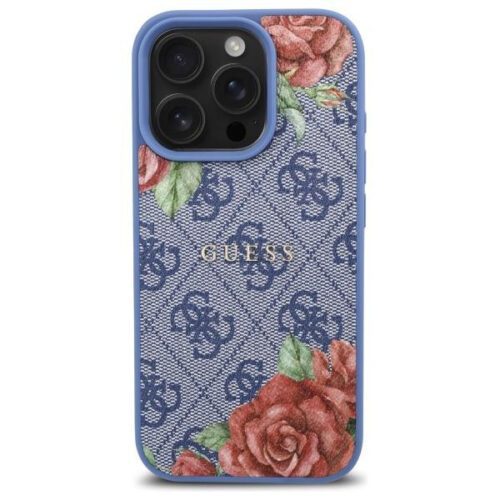 Guess GUHMP16XP4ROPEMCB 4G Flowers Print MagSafe-kompatibilis tok iPhone 16 Pro Max - kék - Image 2