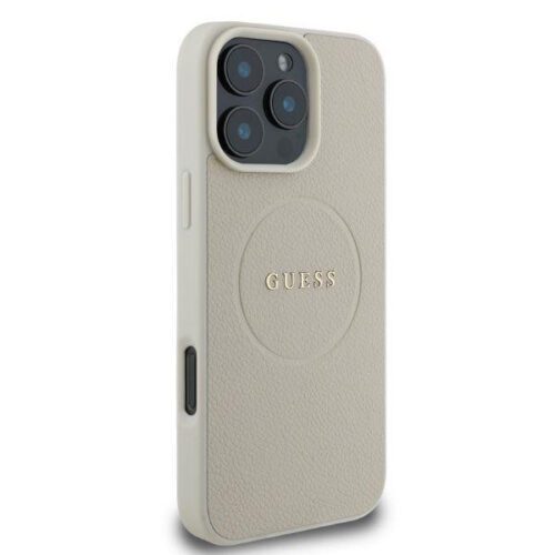 Guess GUHMP16XPGHSMME Grained Ring MagSafe keménytok iPhone 16 Pro Max - bézs - Image 2