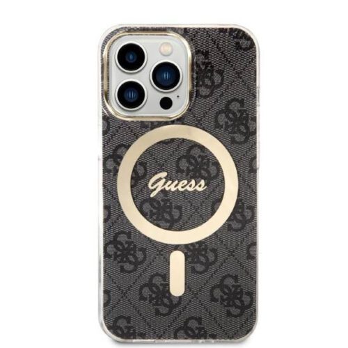 Guess tok+ töltő iPhone 13 Pro fekete 4G Print MagSafe keménytok - Image 2