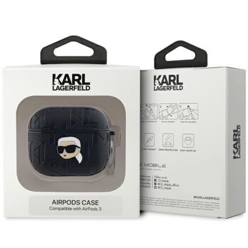Karl Lagerfeld KLA3PGKIPK Monogram Karl Head tok AirPods 3 - fekete - Image 2