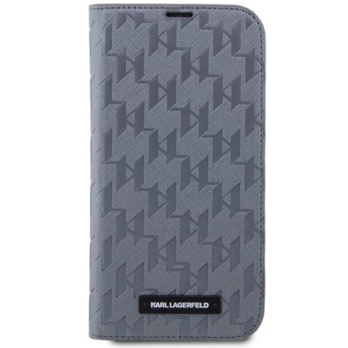 Karl Lagerfeld KLBKP14LSAKLHPG iPhone 14 Pro 6.1" könyvtok ezüst Saffiano monogram - Image 2