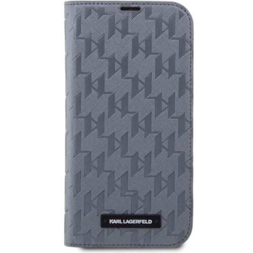 Karl Lagerfeld KLBKP14SSAKLHPG iPhone 14 6.1" könyvtok ezüst saffiano monogrammal - Image 2