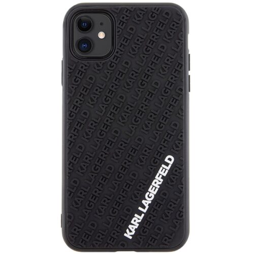 Karl Lagerfeld KLHCN613DMKRLK iPhone 11 6.1" fekete keménytok 3D gumi több logóval - Image 2