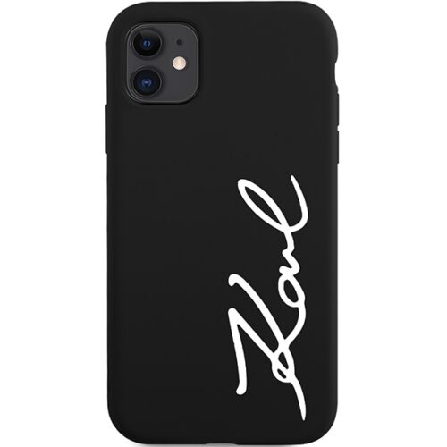 Karl Lagerfeld KLHCN61SKSSVGK iPhone 11 6.1" fekete keménytok szilikon aláírással - Image 2