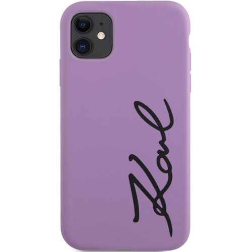 Karl Lagerfeld KLHCN61SKSVGU iPhone 11 6.1" lila keménytok szilikon aláírással - Image 2