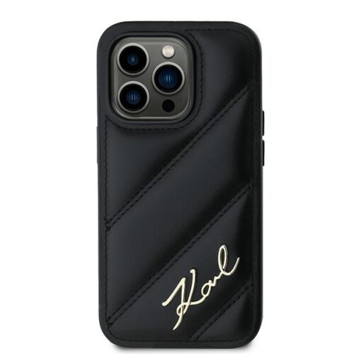 Karl Lagerfeld KLHCP13XPQDSMGK Diagonal Quilted Script tok iPhone 13 Pro Max - fekete - Image 2