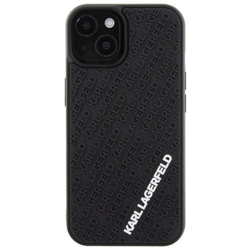 Karl Lagerfeld KLHCP15S3DMKRLK iPhone 15 6.1" fekete keménytok 3D gumi több logóval - Image 2