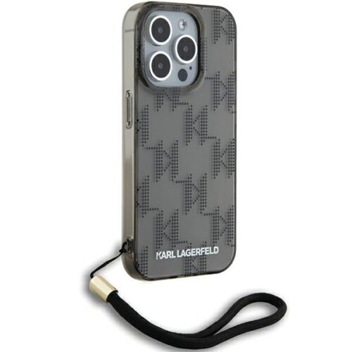 Karl Lagerfeld KLHCP15XHKDPNSK IML Mono KL Pattern & Cord tok iPhone 15 Pro Max - fekete - Image 2
