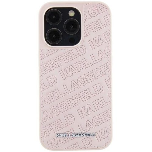 Karl Lagerfeld KLHCP15XPQQKPPMP iPhone 15 Pro Max 6.7" rózsaszín keménytok steppelt K mintával - Image 2